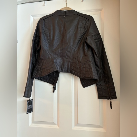 ❌SOLD❌Blanc Noir Women’s Black Moto Jacket Size M NWT - Picture 3 of 5